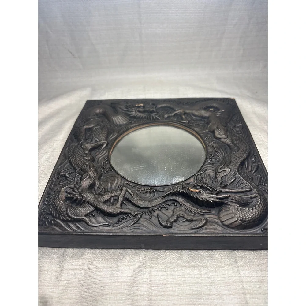 Gargoyles Brooklyn NY Dragon Mirror‎ Wall Decor Asian Art Reproduction Vintage
